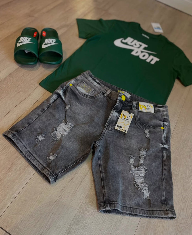 Kit Nike + Bermuda Jogador + Chinelo Nike